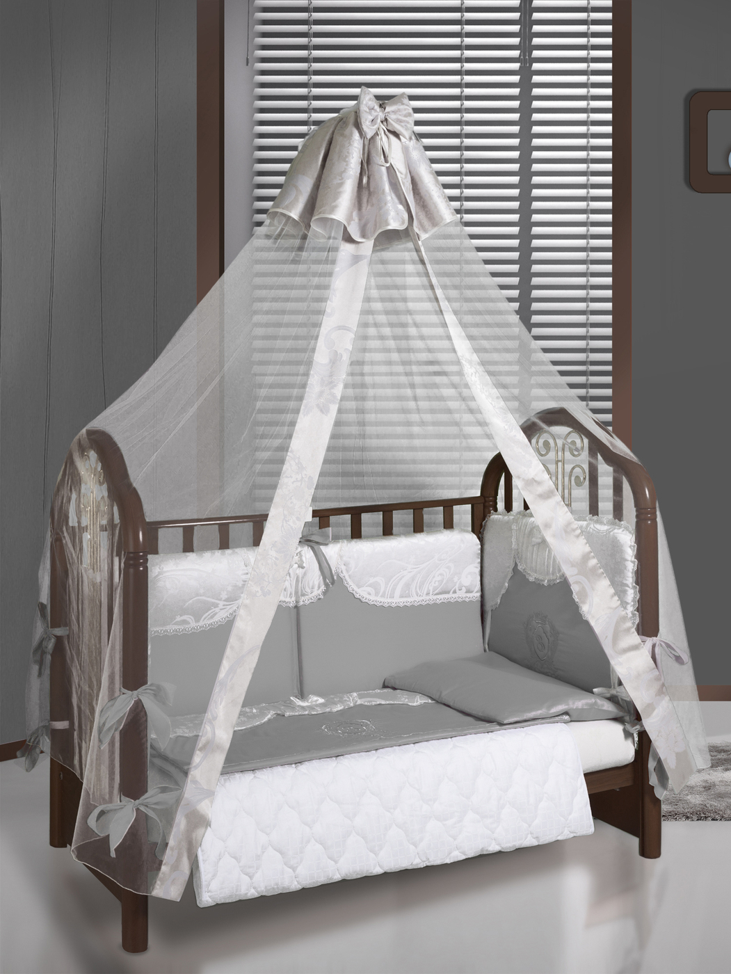 балдахин на детскую кроватку для новорожденных фото