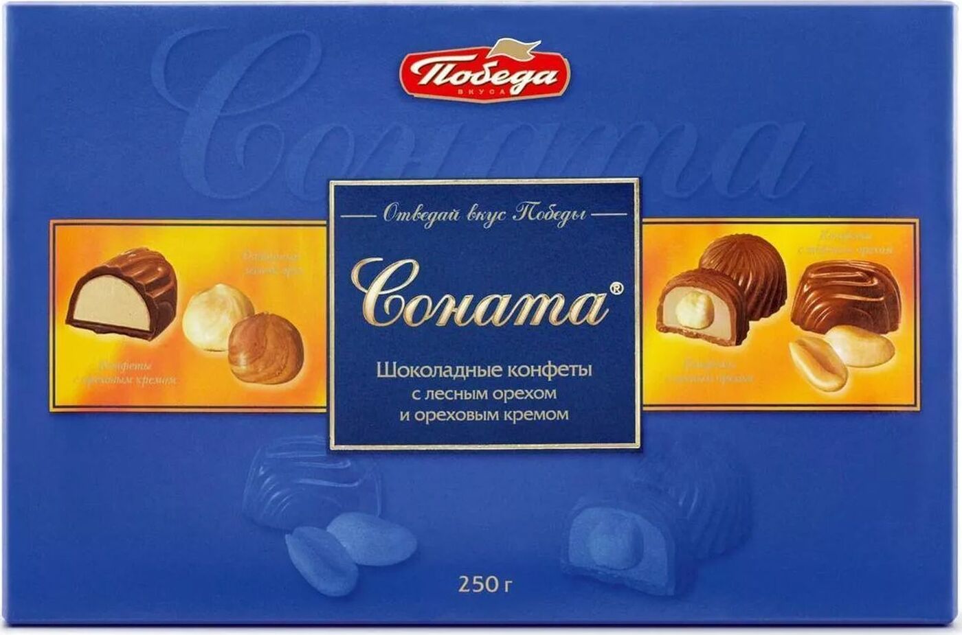 Характеристики Победа вкуса "Соната" шоколадные конфеты с лесным орехом ...