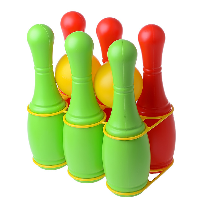 6431. Кегля пластмассовая. Кегли для боулинга. 6431. Кегли боулинг klassico 9шт.