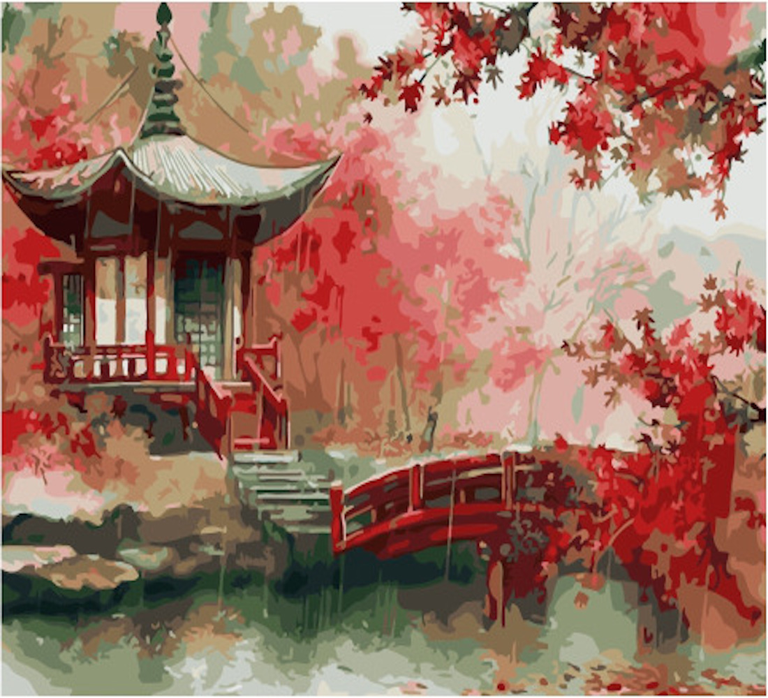Японский сад картина