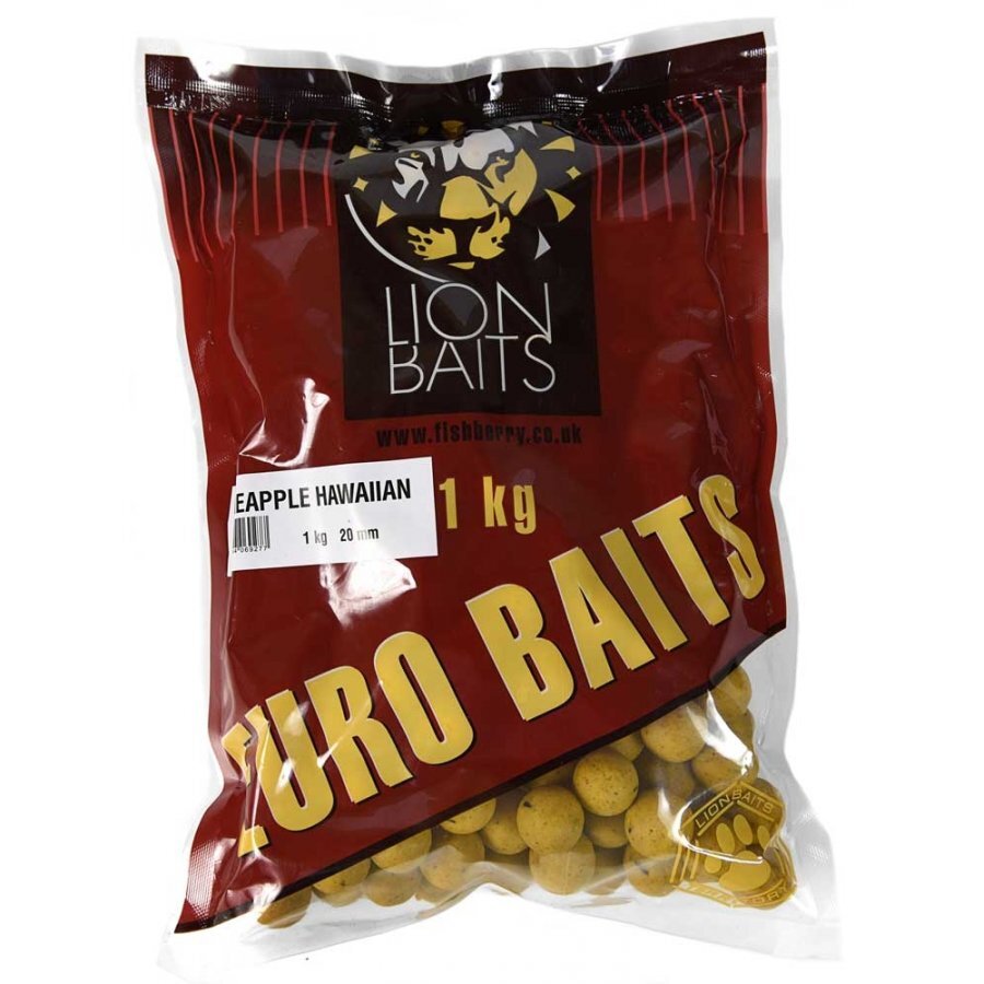 Бойлы прикормочные LION BAITS 20 мм Ананас 20 мм 1кг Серия EURO BAITS Pineapple Hawaiian