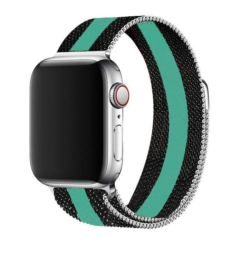 Apple watch milanese loop. Ремни Milanese loop черного цвета. Gurdini ремешок Milanese loop миланское плетение для Apple watch 42/44 мм.