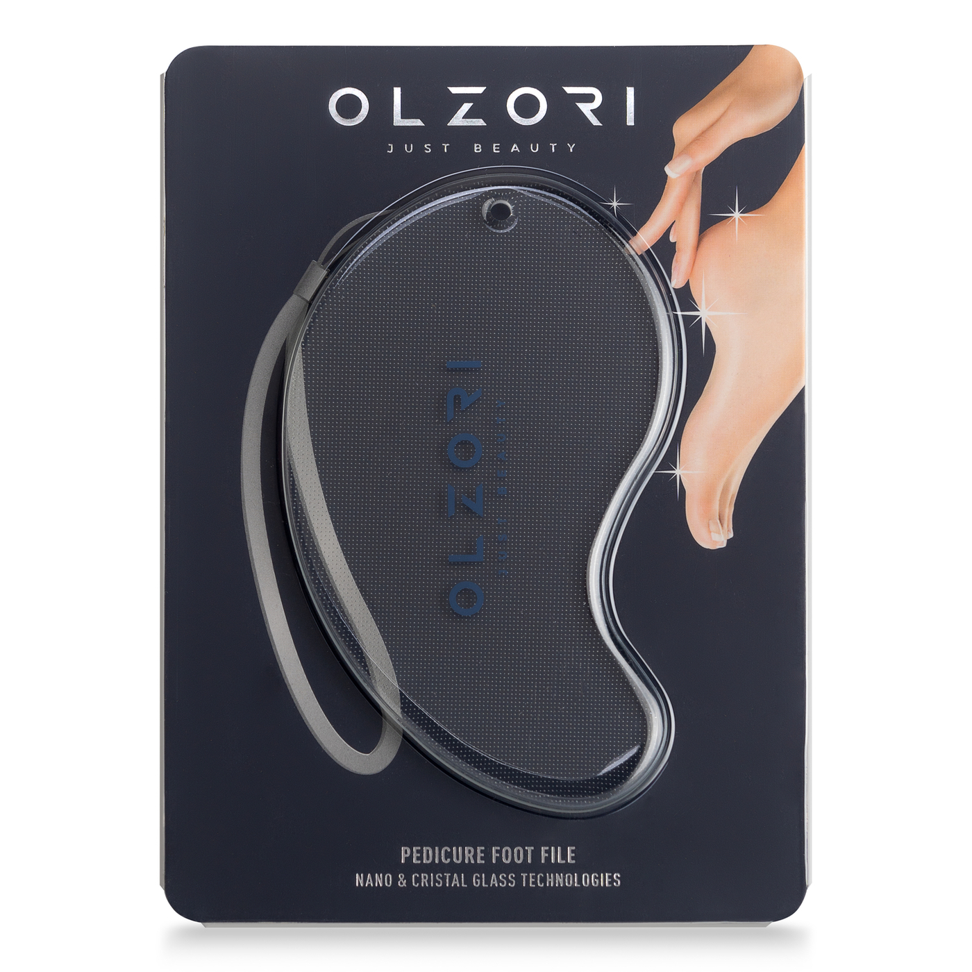 OLZORI VirGo Foot A педикюрная шлифовальная пилка для стоп, пяток нового поколения из сверхпрочного закаленного стекла