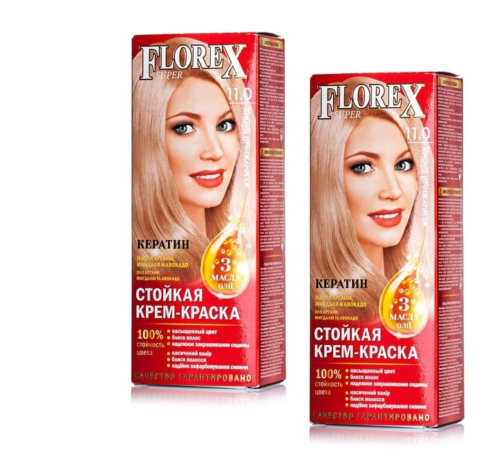 Краска для волос florex 12 1 жемчужный-блонд