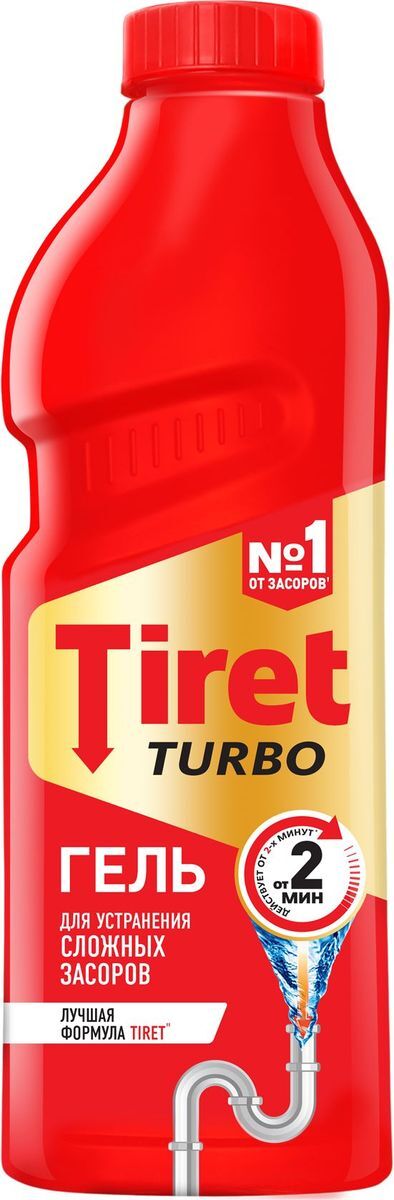 Гель для удаления засоров tiret turbo 1 л