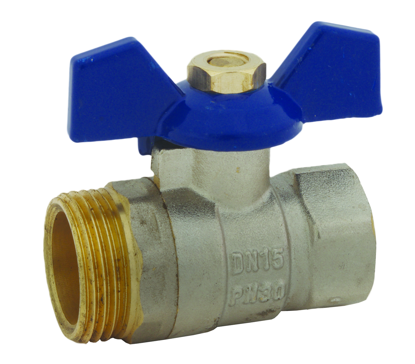 Кран шаровой латунь 1 -2\" бабочка, гайка-штуцер \"Rm\" купить по низкой ...