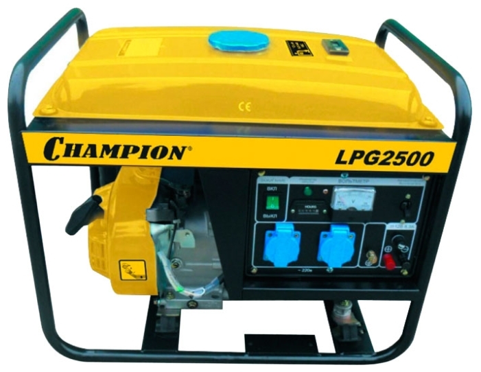 ГенераторCHAMPIONLPG2500(+газ2/2,3кВт15л41,5кг1,6л/ч12V)