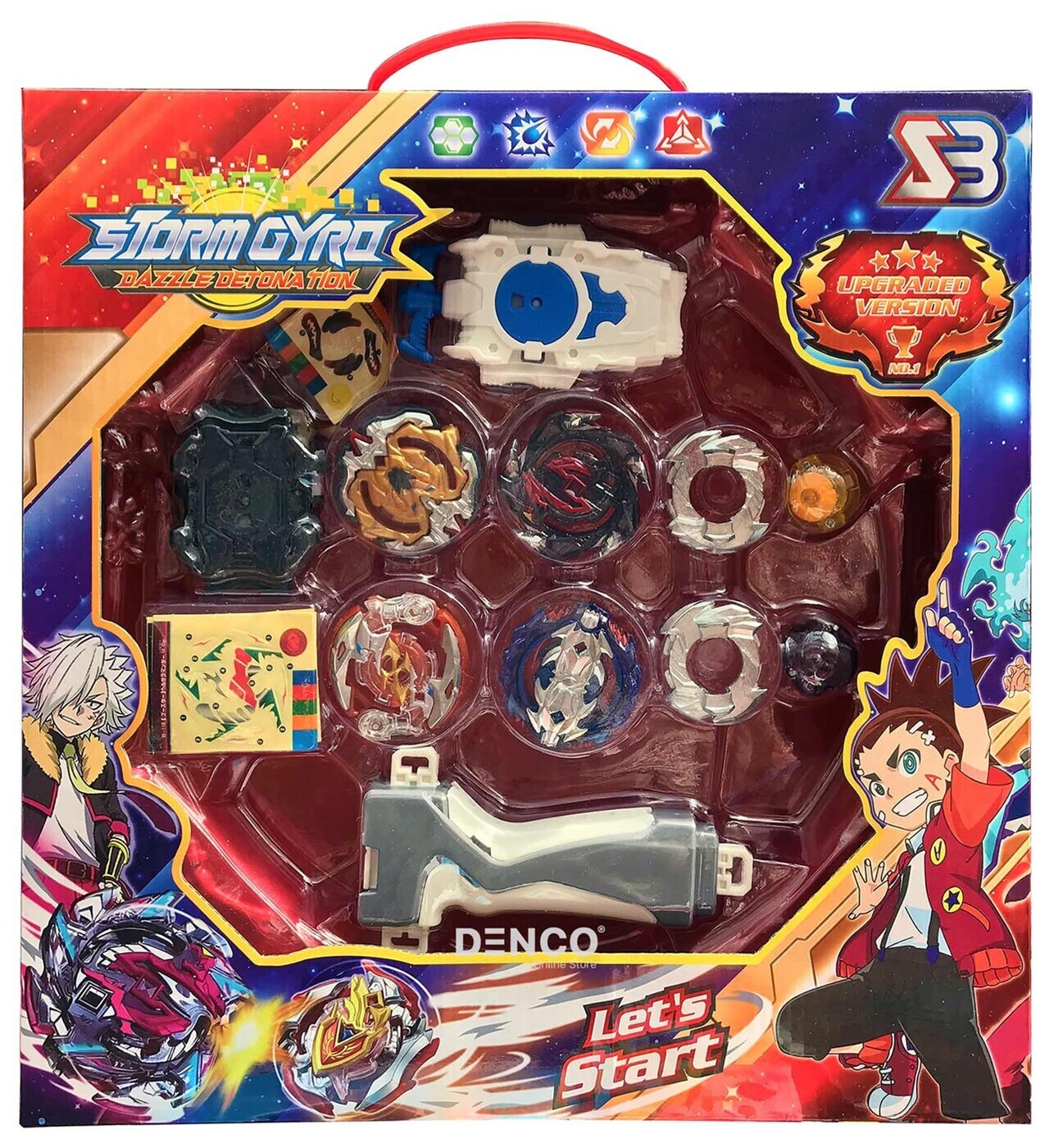 Набор BEYBLADE Storm Gyro Dazzle Detonation (3 сезон) + арена с пусковыми  устройствами