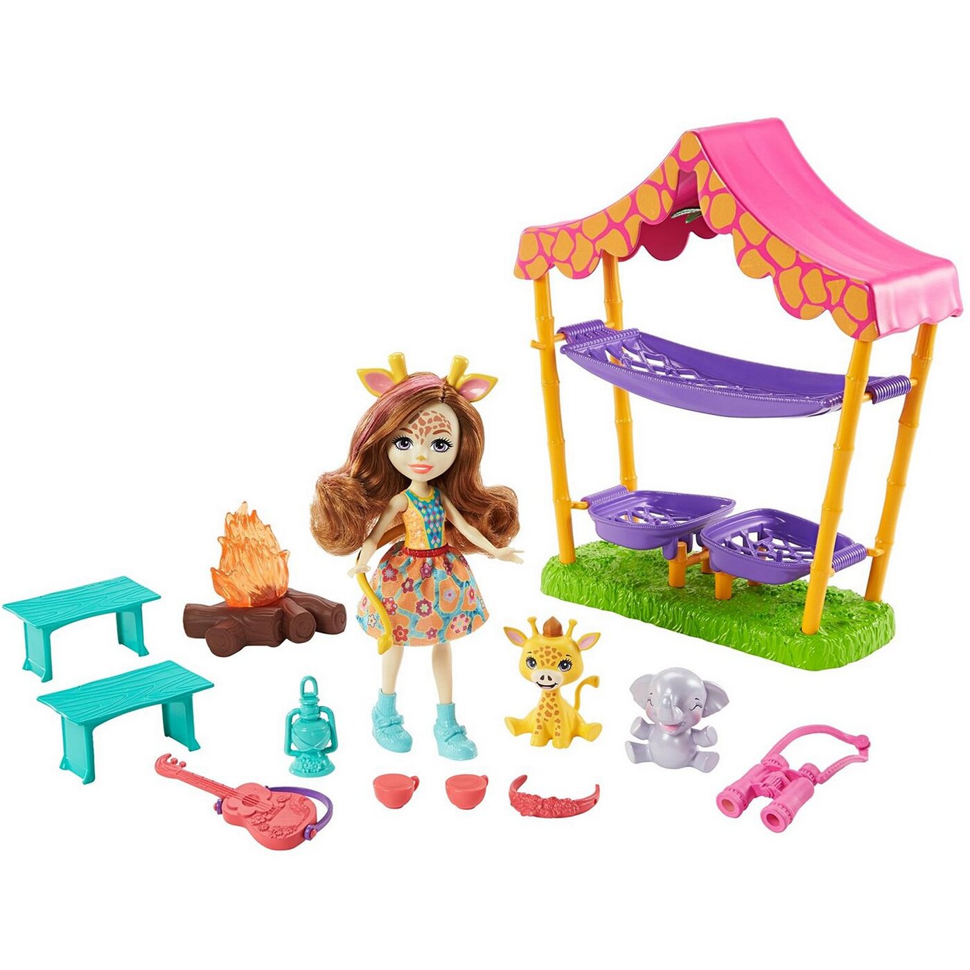 Кукла Mattel Enchantimals Ночевка в саванне, с питомцем, GTM33 - купить с  доставкой по выгодным ценам в интернет-магазине OZON (222713957)