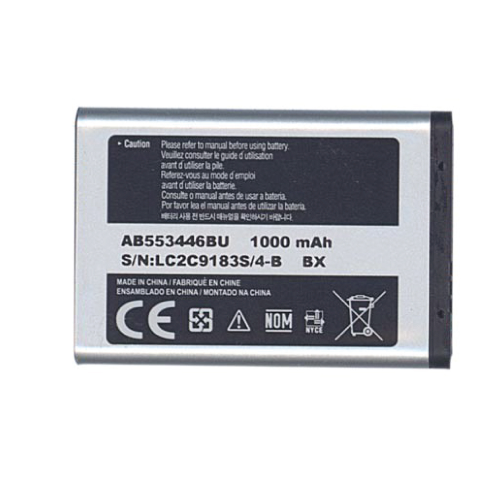 Аккумуляторная батарея AB553446BU для Samsung B2100/C3300/C5212/E1110/E1130/i320, P900 3.7V 1000mAh