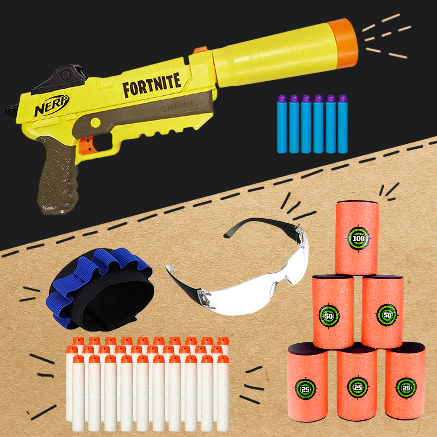 Характеристики Бластер Нерф Фортнайт ЮСП Спрингер Nerf Fortnite sp l ...