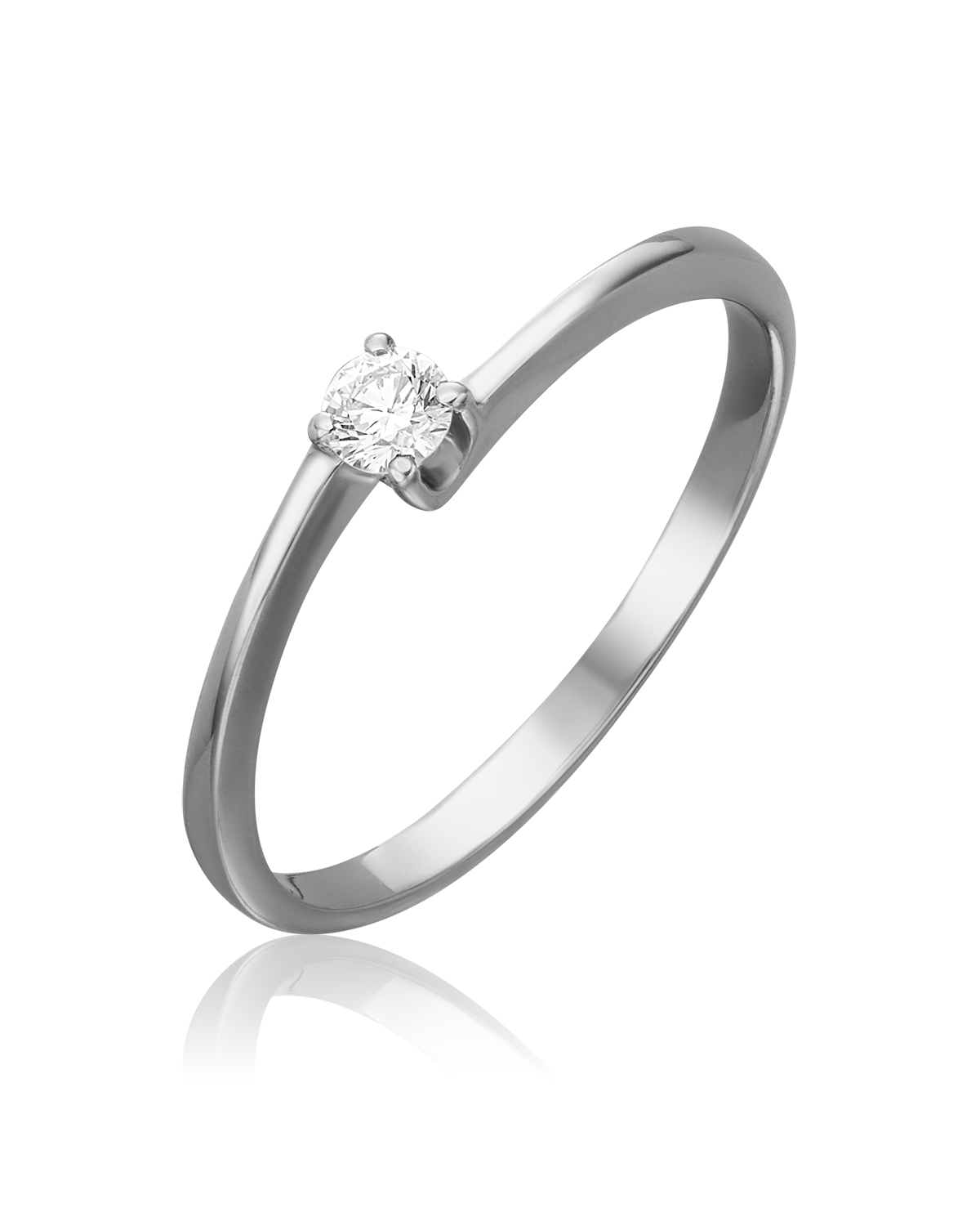 Кольцо помолвочное с бриллиантом 585
