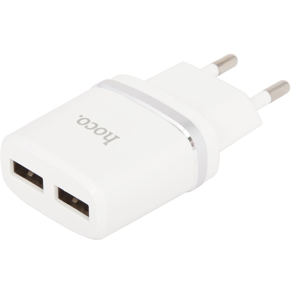 Usb адаптер hoco. Сетевое з/у Hoco c12 2usb 2.4a с кабелем Lightning белый. СЗУ Hoco c12, 2usb, 2.4a, белый 1/10/100. Hoco Dual USB Charger 2.4a. Блок питания сетевой 2 USB Hoco, c12, 2400ma, пластик, кабель 8 Pin, цвет: белый.