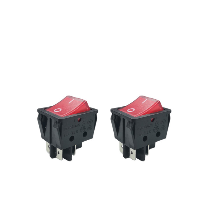 Переключатель KCD4-201/4PN красный 25A 220В (2 шт) (У) — купить в ...