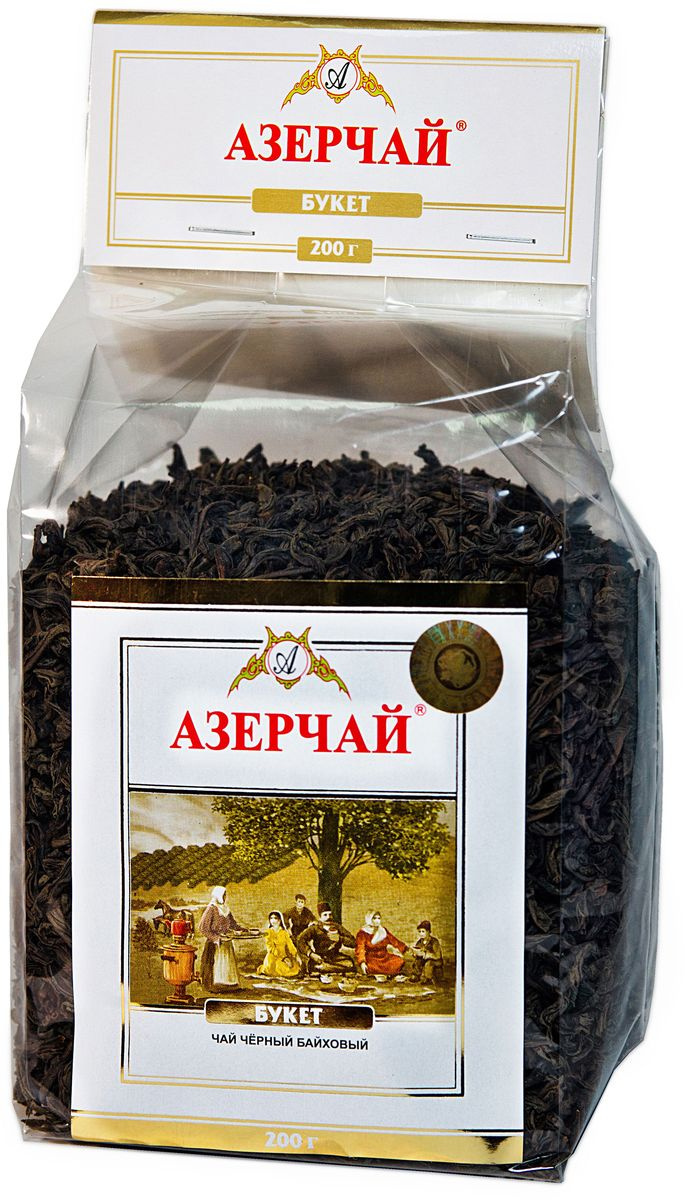 Чай листовой Азерчай "БУКЕТ" черный крупнолистовой, 200 г — купить в ...