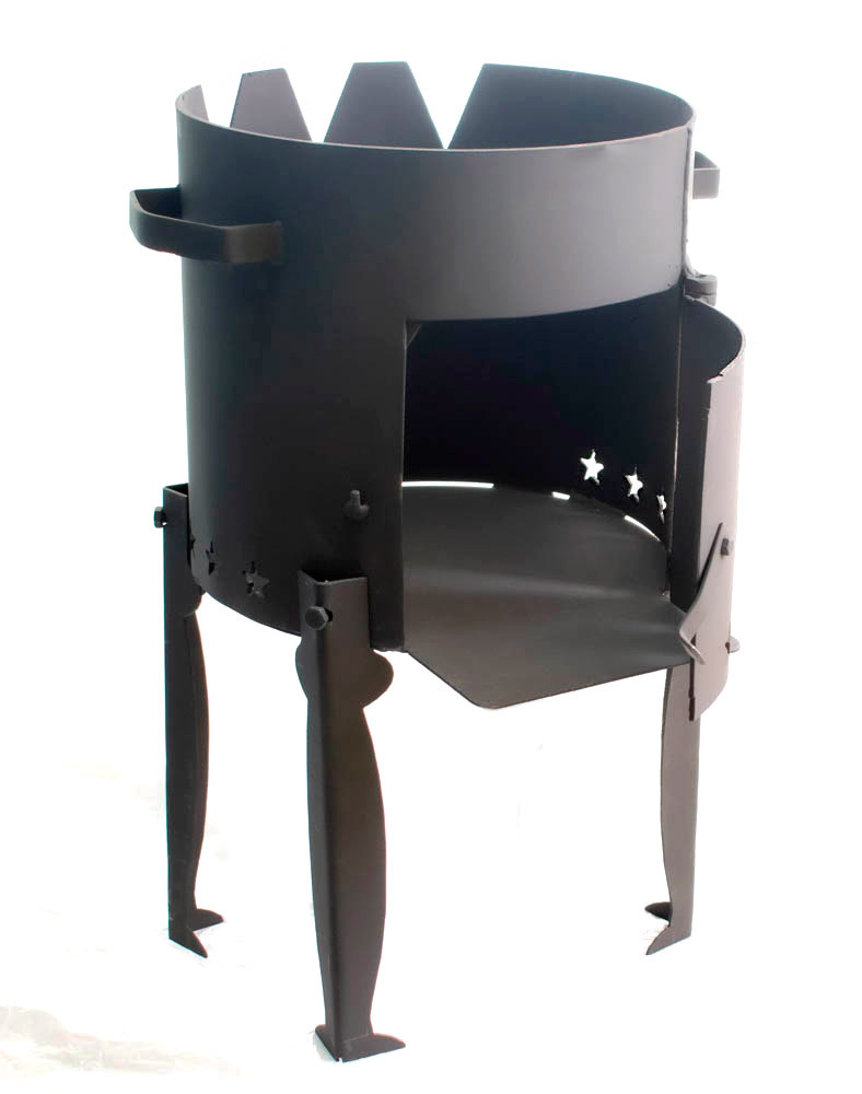 Печь-учаг для казана 8 л с дверцей, диаметр 30 см, сталь 3 мм — купить ...