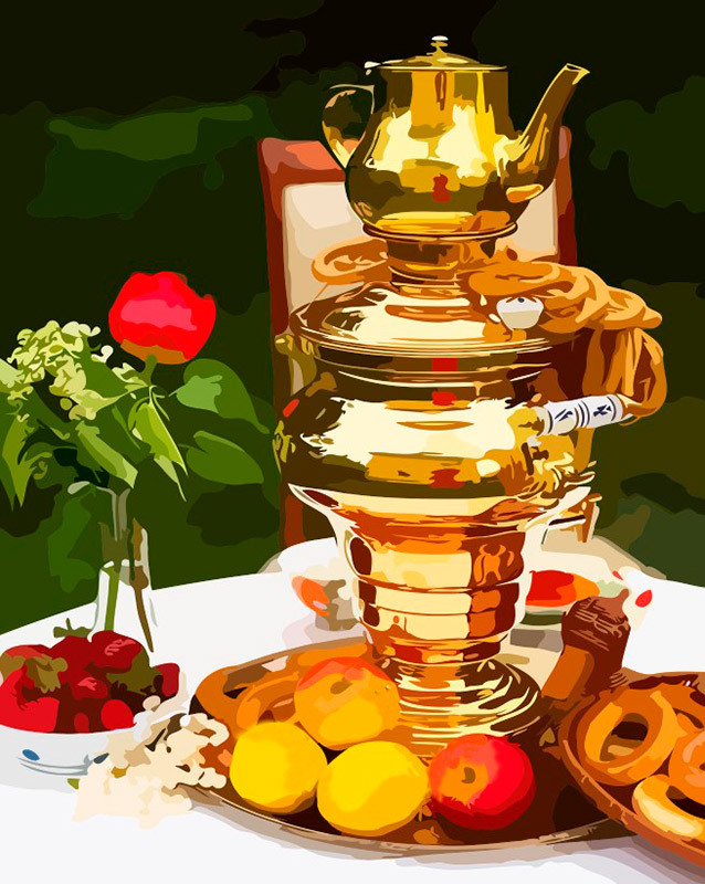 Чаепитие картинки красивые с самоваром