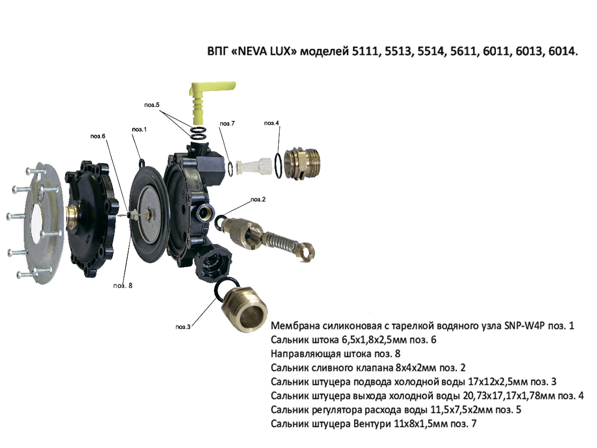 Neva lux. Нева Люкс 5514 водогазовый узел крепление. Ремкомплект водяного узла ВПГ 