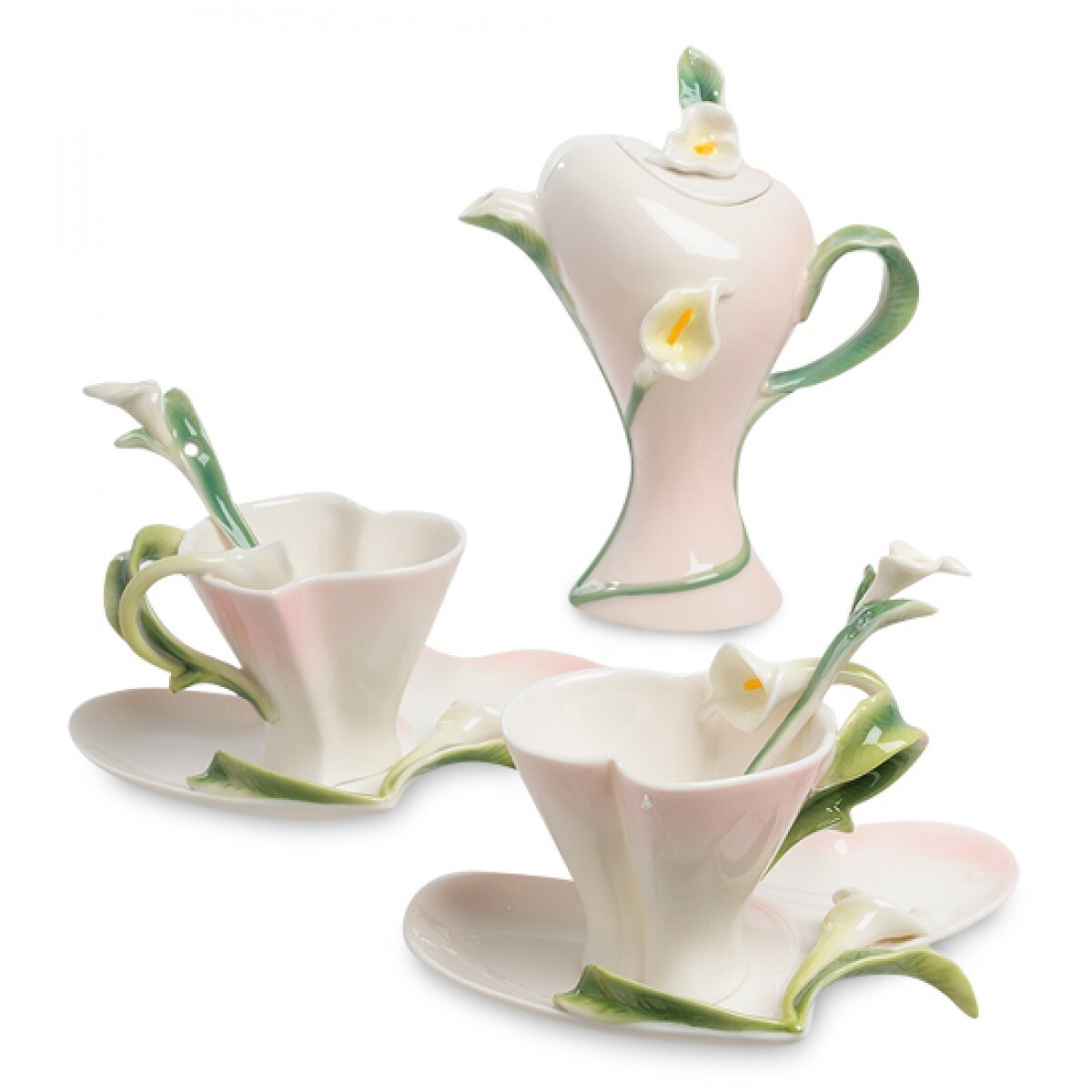 Тд фарфор. Чайный набор "каллы" (Pavone) на 2 персоны. Pavone чайный набор каллы. Чайный сервиз "чайная симфония". Чайный набор 6 персон Pavone.