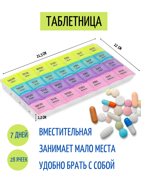 Пенал для таблеток на неделю