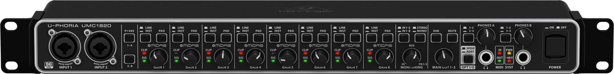 Внешняя звуковая карта behringer u phoria umc1820