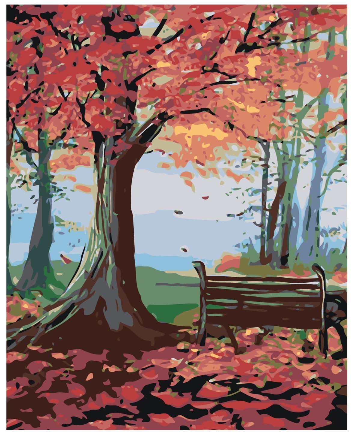 Рисунок осень в парке