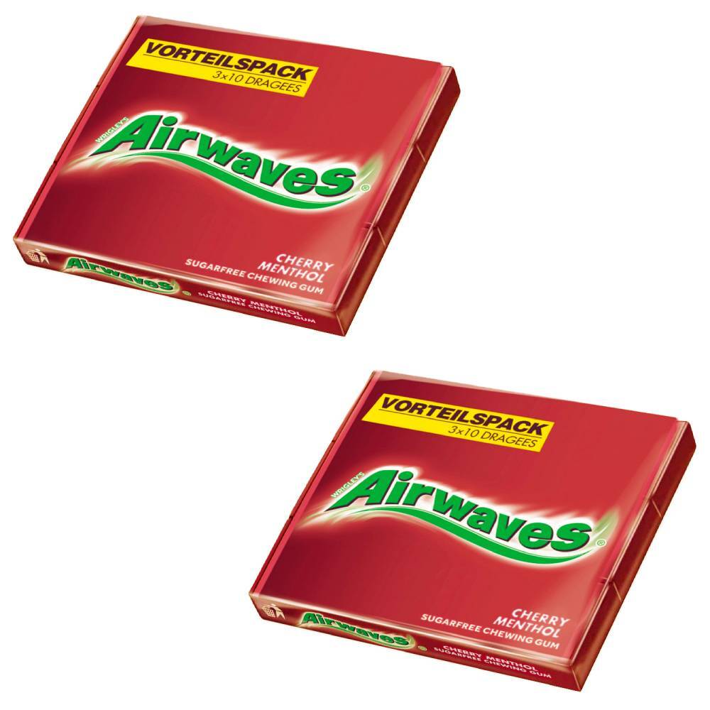 Набор жвачек Wrigley's Airwaves Вишня-Ментол (2 шт. по 42 гр.) - купить ...