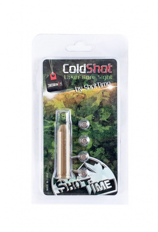 Лазерный патрон ShotTime ColdShot холодной пристрелки кал. .308Win, материал - латунь, лазер - красный, 655нМ,