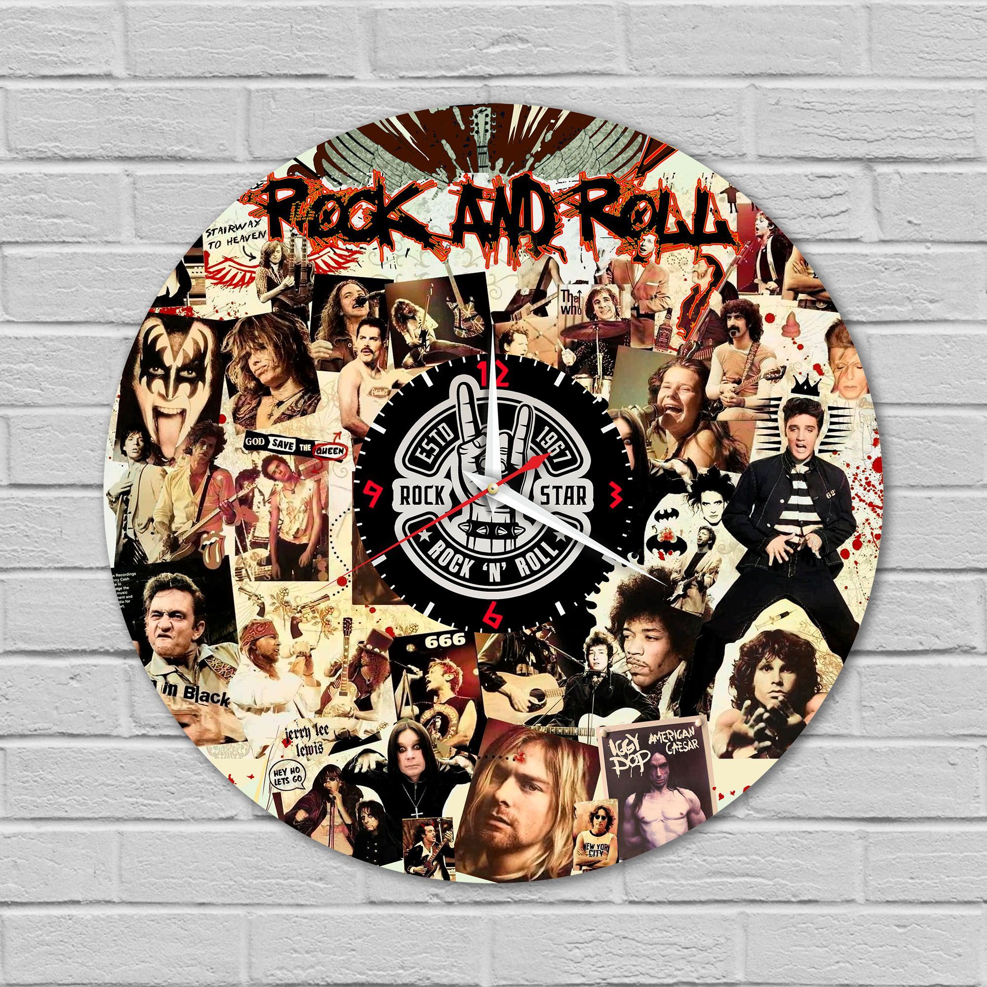 Рок ролл сборник. Часы настенные rock. часы настенные рок. панк рок часы виниловые. час рока.