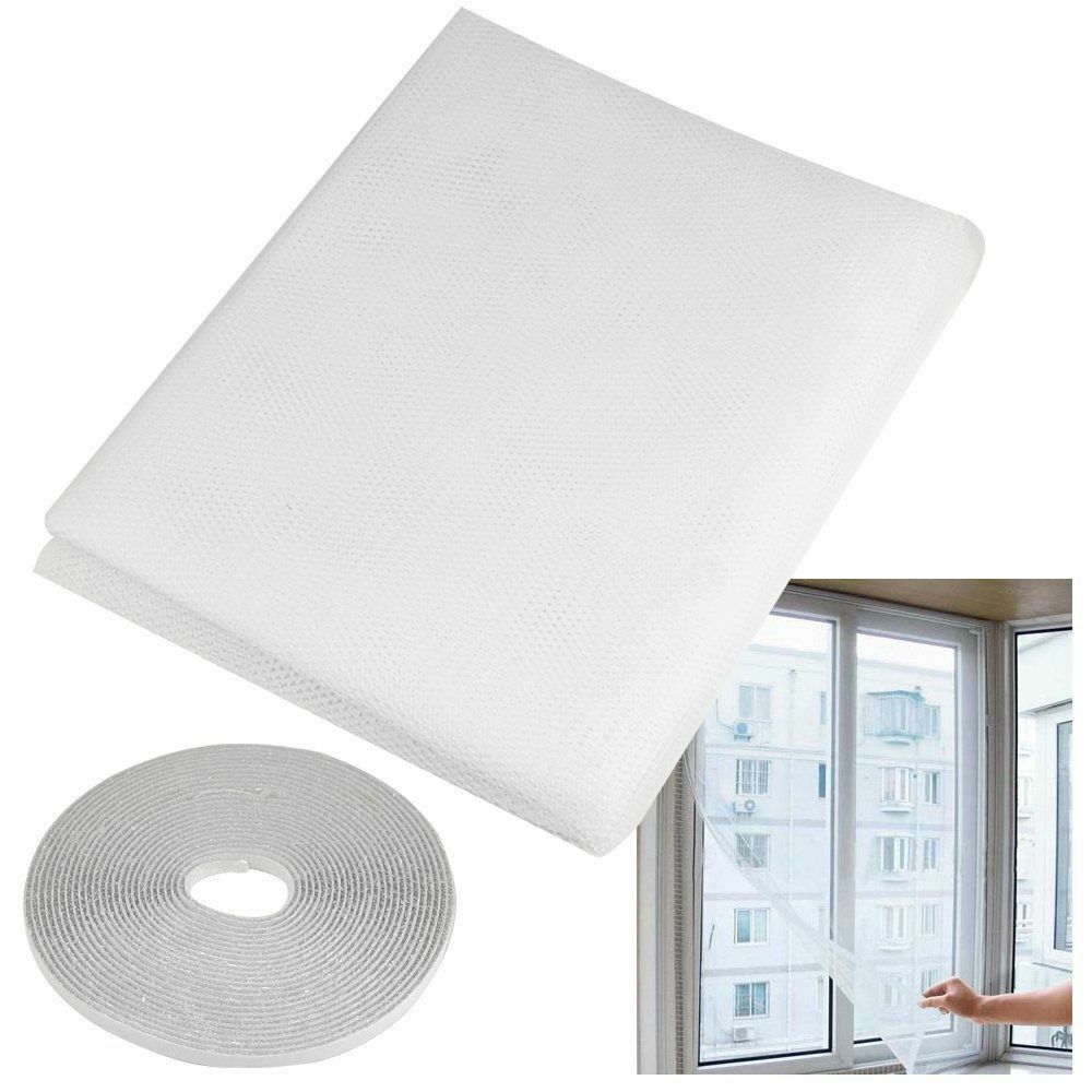 Москитная сетка полиэфирная 1,3м*1,5м репейная лента 5,6м самоклеящаяся ...