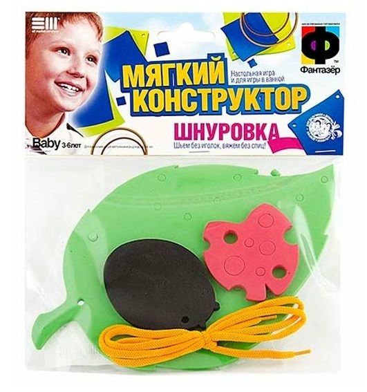 Мягкий конструктор Шнуровка "Божья коровка" 