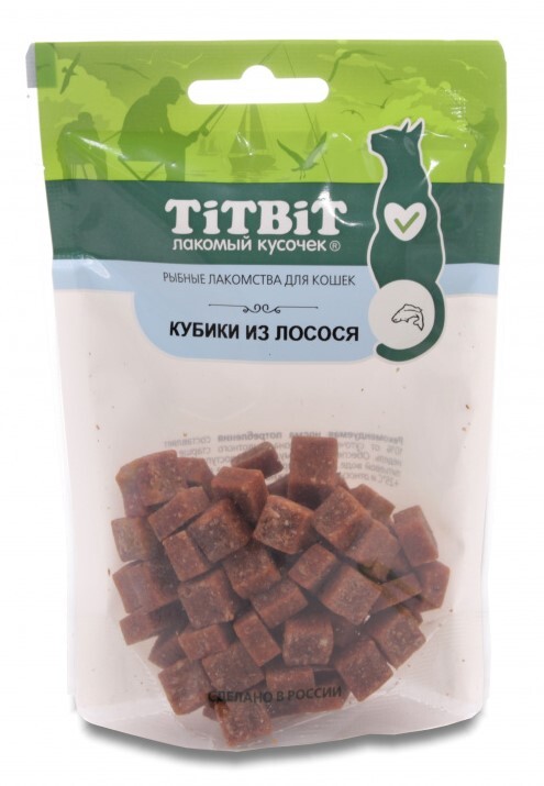 TiTBiTКубикиизлососялакомстводлякошек60г