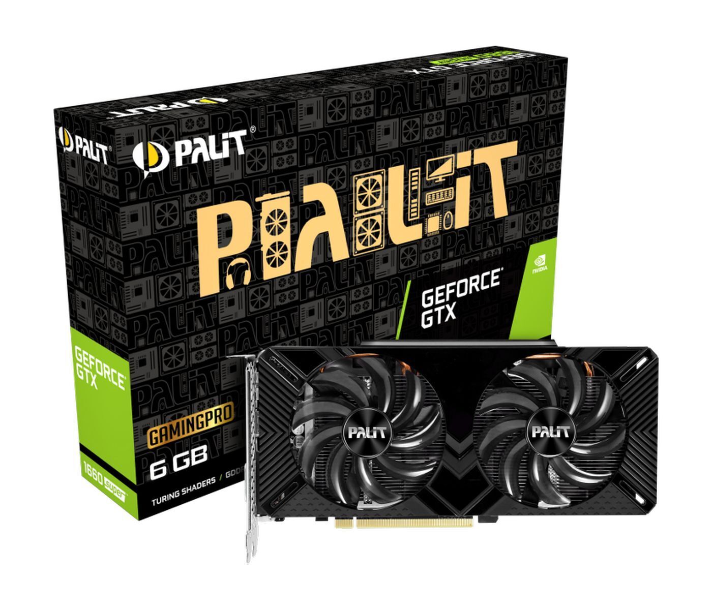 Palit Видеокарта GeForce GTX 1660 SUPER GamingPro 6 ГБ  (NE6166S018J9-1160A-1)