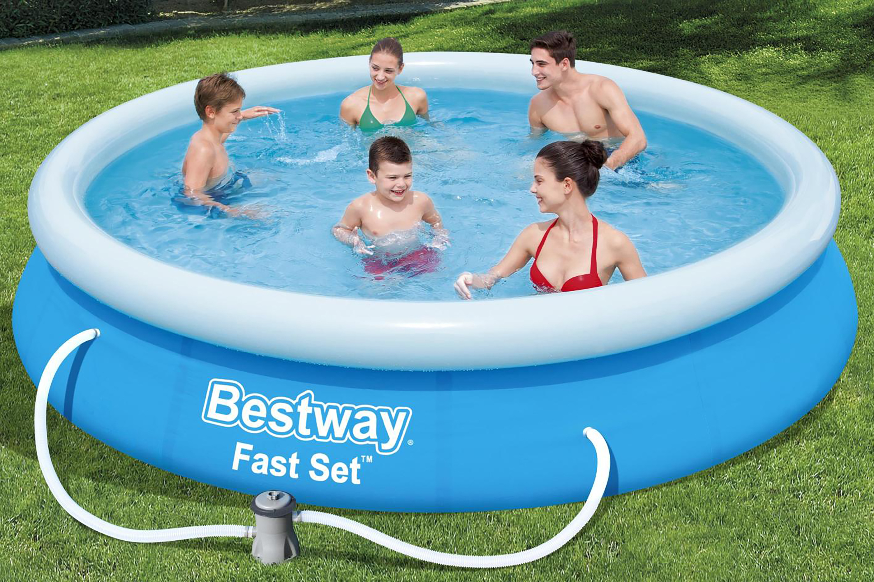 Надувной бассейн из пвх. Надувной бассейн bestway 57274. бассейн bestway fast set 57274. bestway fast set pool 366 cm. 57273 bestway.