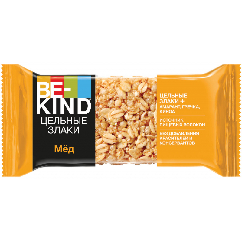 Батончик злаковый BE-KIND Мед, 30г — купить в интернет-магазине OZON с ...
