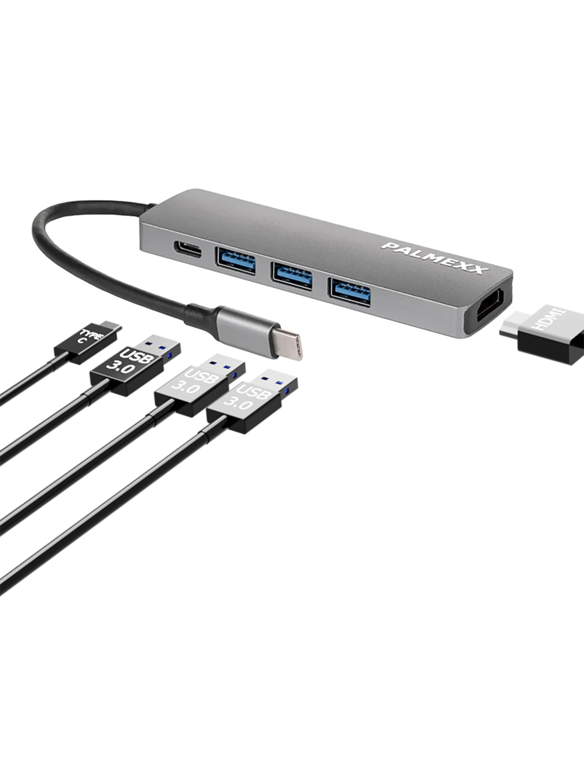 Хаб PALMEXX USB-C to HDMI+3*USB3.0+USBC /HUB-074