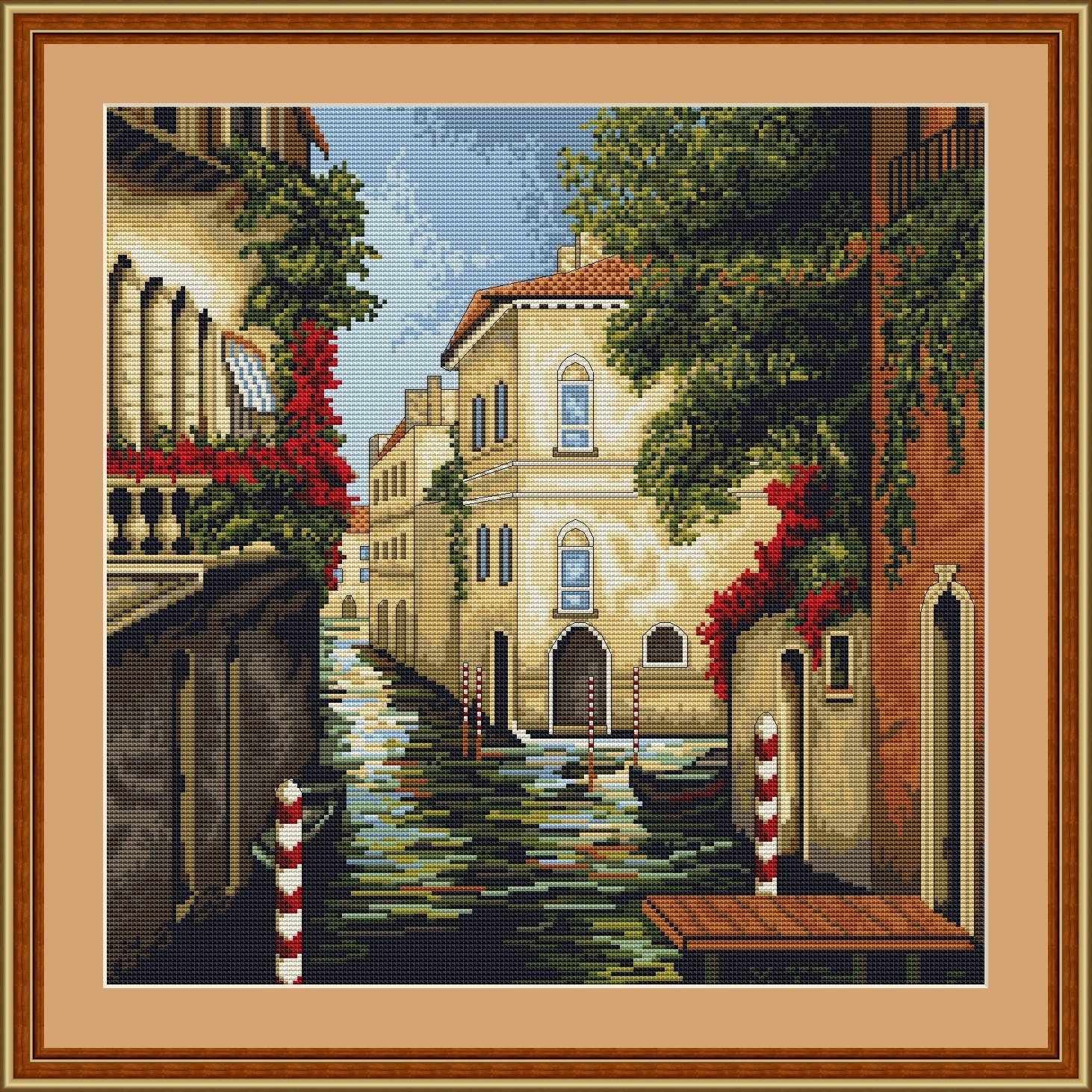 Вышивка бисером полная зашивка венеция. Схема вышивки венеция. Вышивка крестом венеция. Набор для вышивания anchor maia. Картина вышитая крестом венеция.