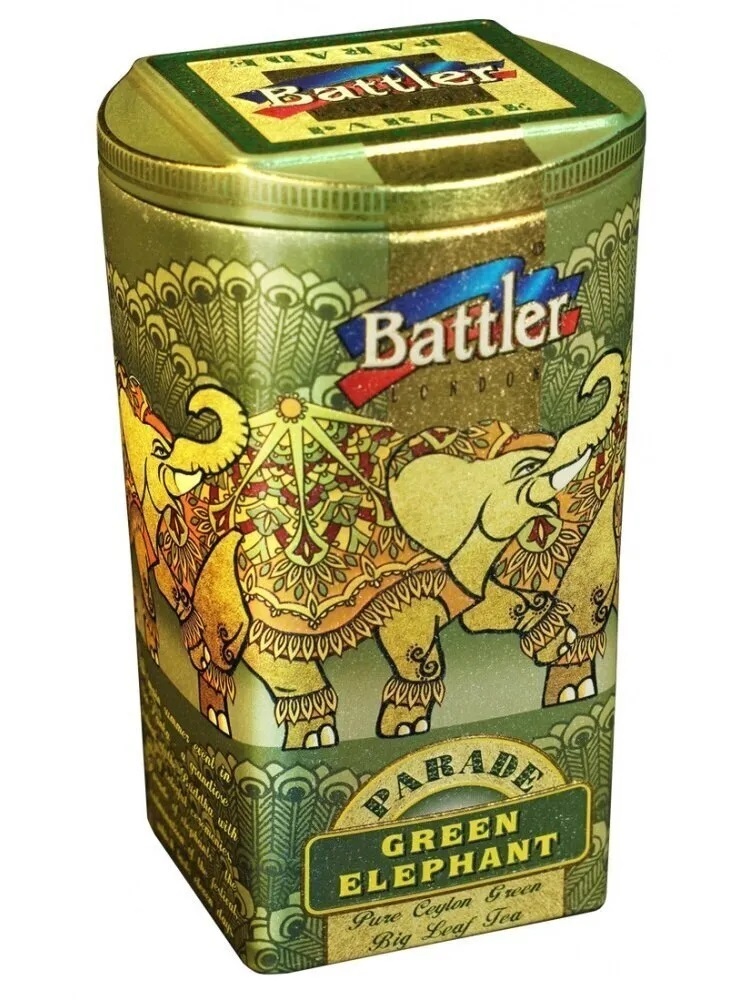 Elephant tea. Баттлер 100г парад зеленый слон чай. Баттлер 100г зеленый слон ж/б чай. Чай Battler парад слонов зеленых, 100г. Чай Battler зелёный слон.