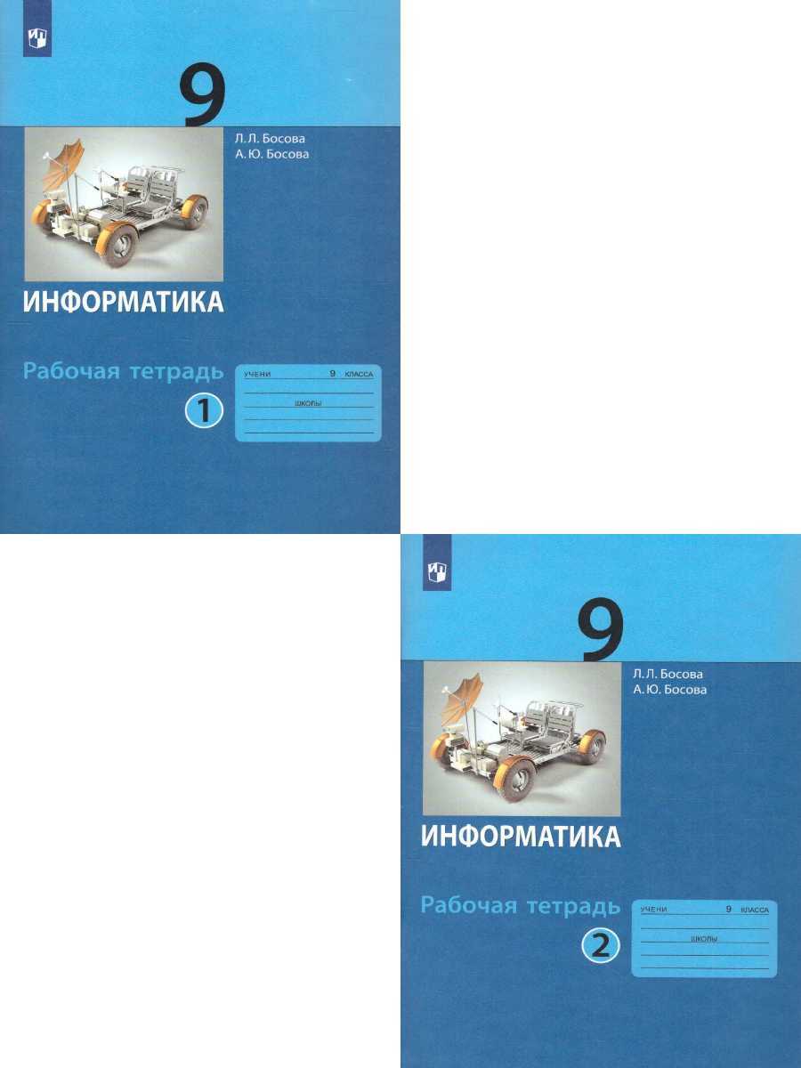 Информатика 9 класс. Рабочая тетрадь. Комплект в 2-х частях. ФГОС | Босова  Анна Юрьевна, Босова Людмила Леонидовна - купить с доставкой по выгодным  ценам в интернет-магазине OZON (499062805)