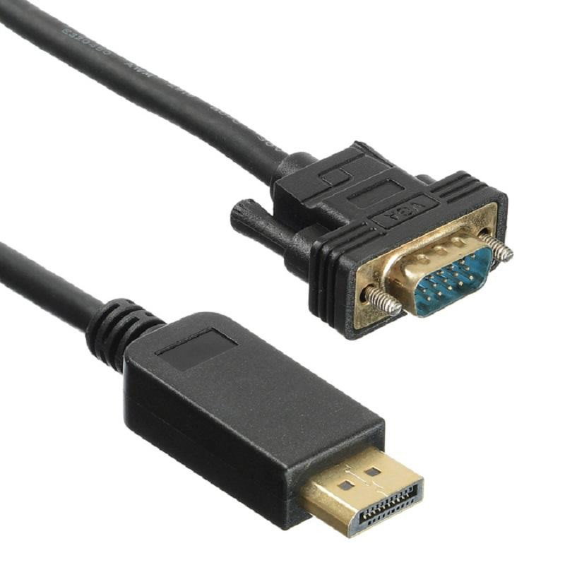 Из VGA В DISPLAYPORT. Кабель DISPLAYPORT угловой.