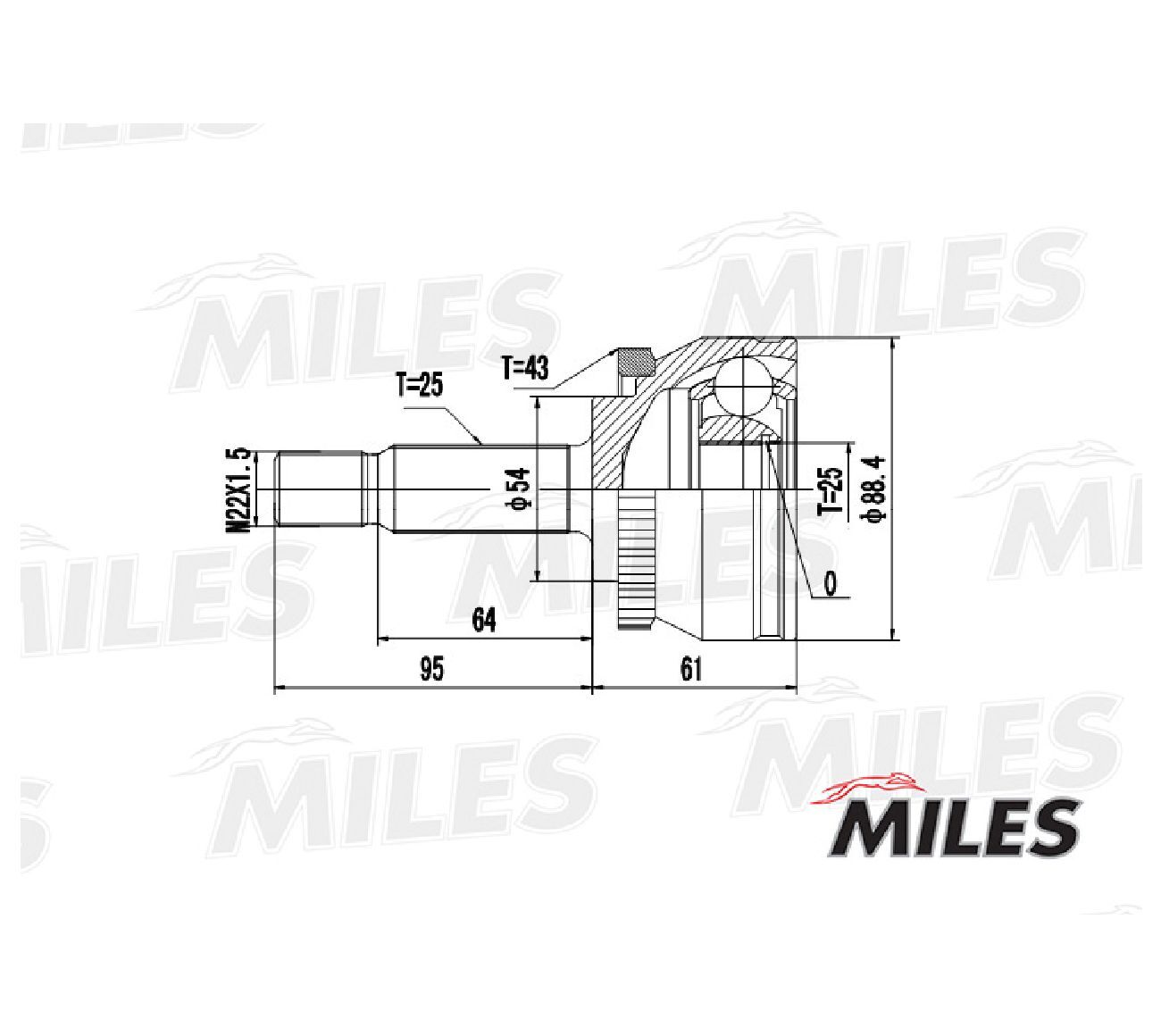 ШРУС VOLVO S40/V40 1.6-2.0 1996-2000 нар.(ABS) - Шарнирный комплект, приводной вал VOLVO S40/V40 1.6-2.0 1996-2000 нар.(ABS)