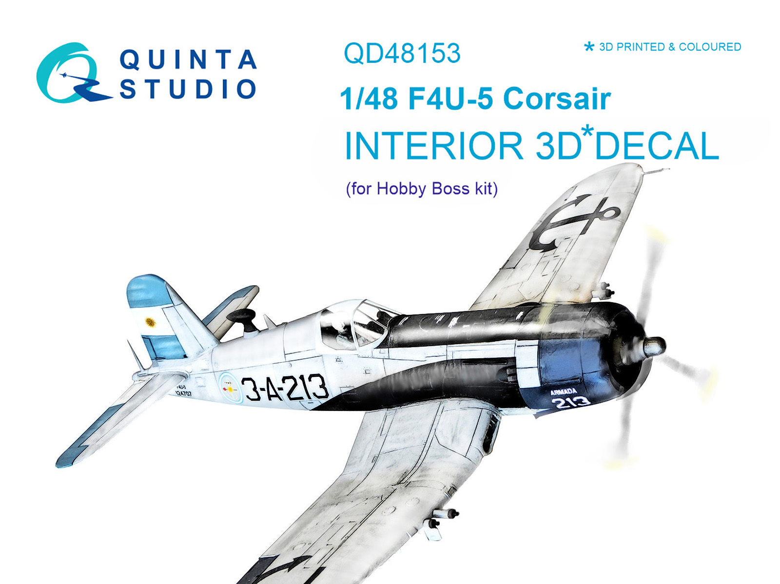 QuintaStudio3DДекальF4U-5Corsair(HobbyBoss),1/48,Цветной3dинтерьердлясборноймодели