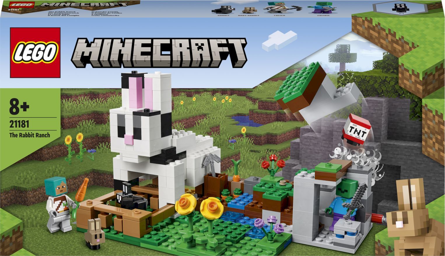 Конструктор LEGO Minecraft Кроличье ранчо,340 деталей, 8+, 21181