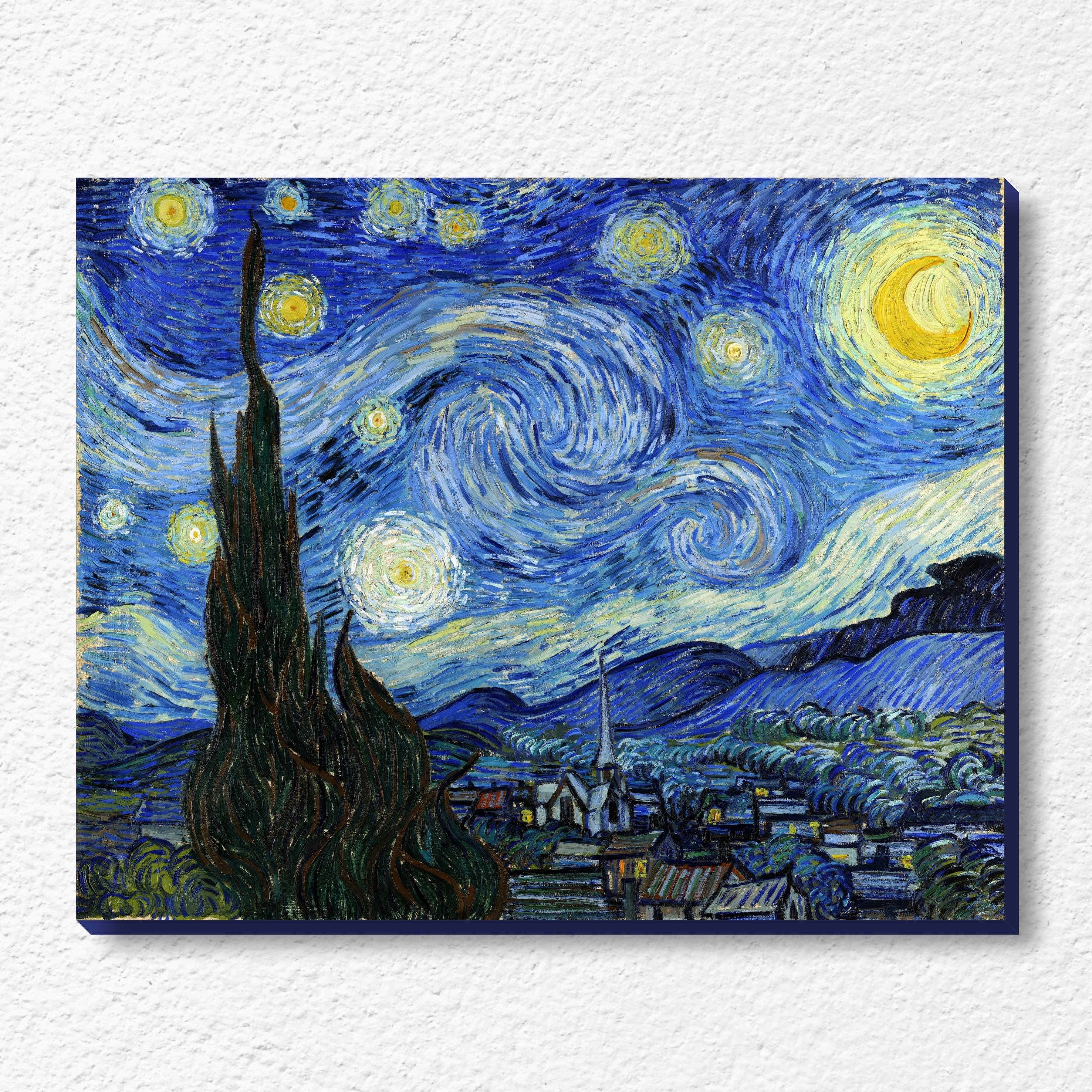 Картина ночь ван. «Звёздная ночь» Ван Гог. Ван Гог Звёздная ночь оригинал. Звездная ночь Ван Гога оригинал. Ван Гог картины Лунная ночь.