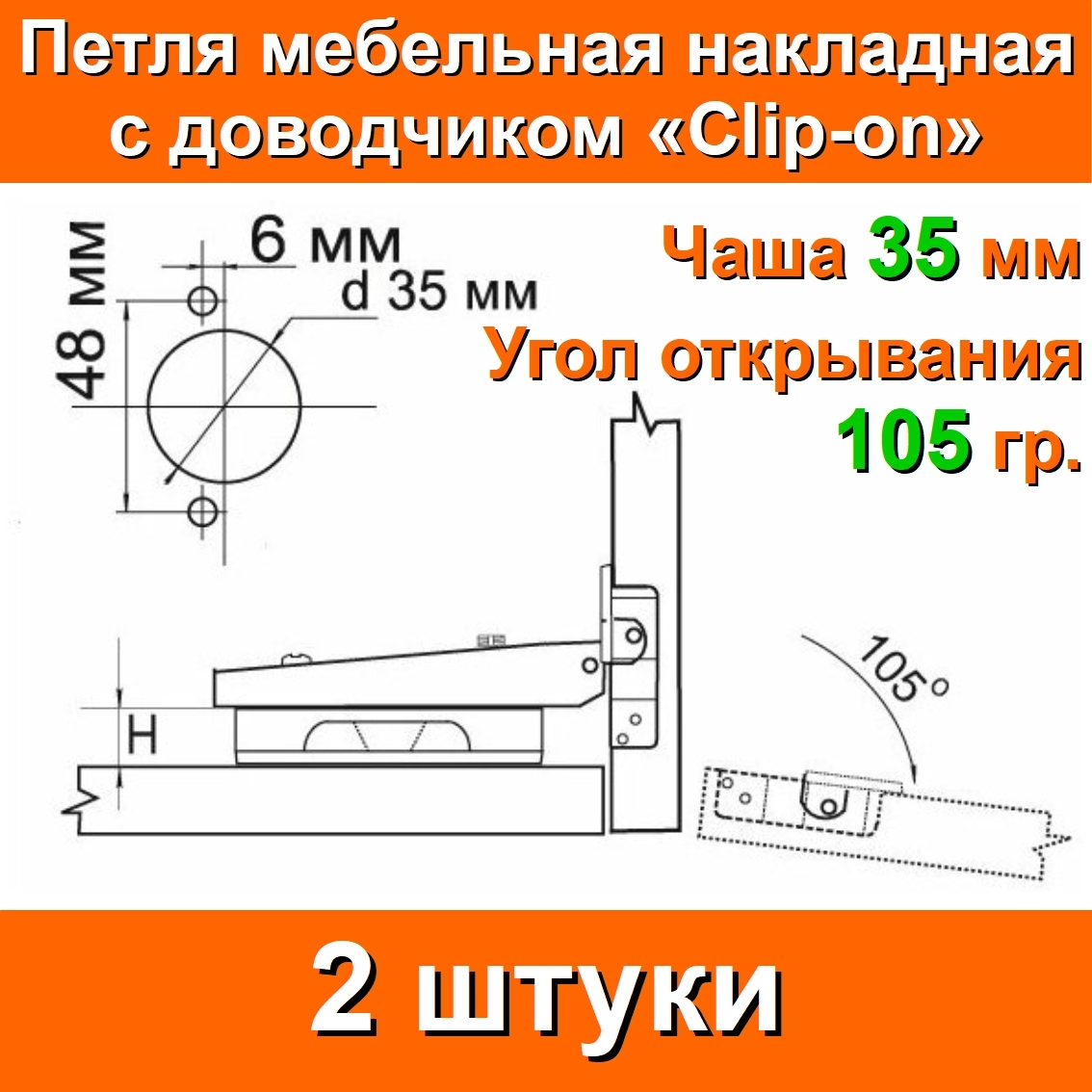 угол открывания мебельных петель