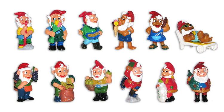 коллекция киндер сюрприз гномы. гномы 12 месяцев киндер. стилизованный гном. 12 гномиков. коллекция киндер сюрприз гномы.