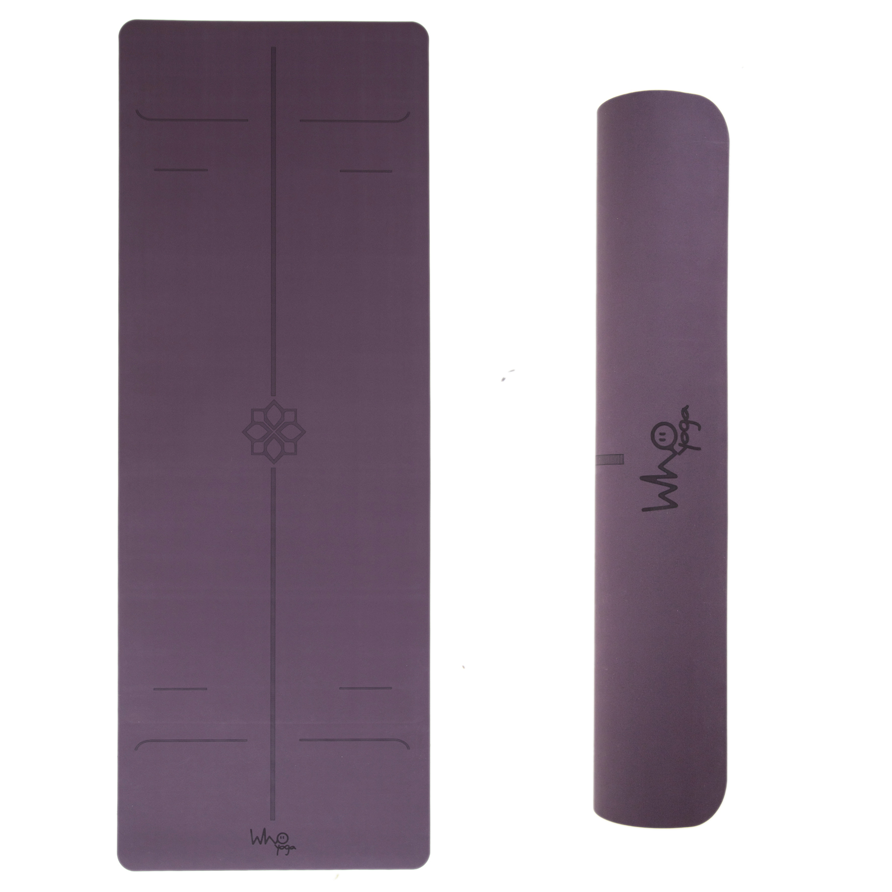 Коврик для йоги WHO YOGA из натурального каучука серии premium matte