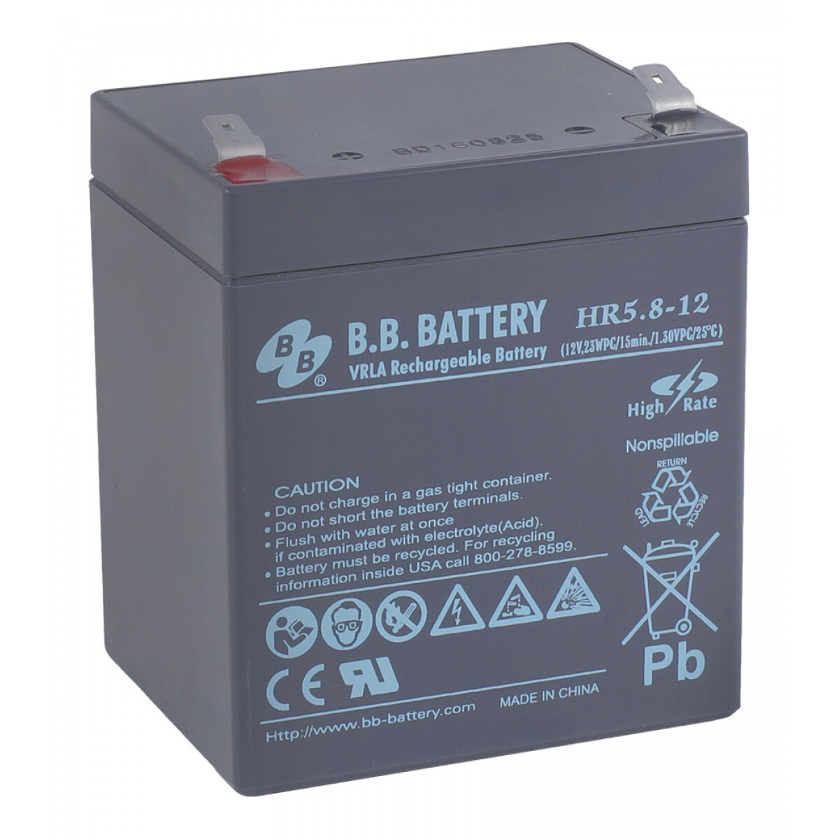 АккумуляторнаябатареяB.B.BatteryHR5.8-12