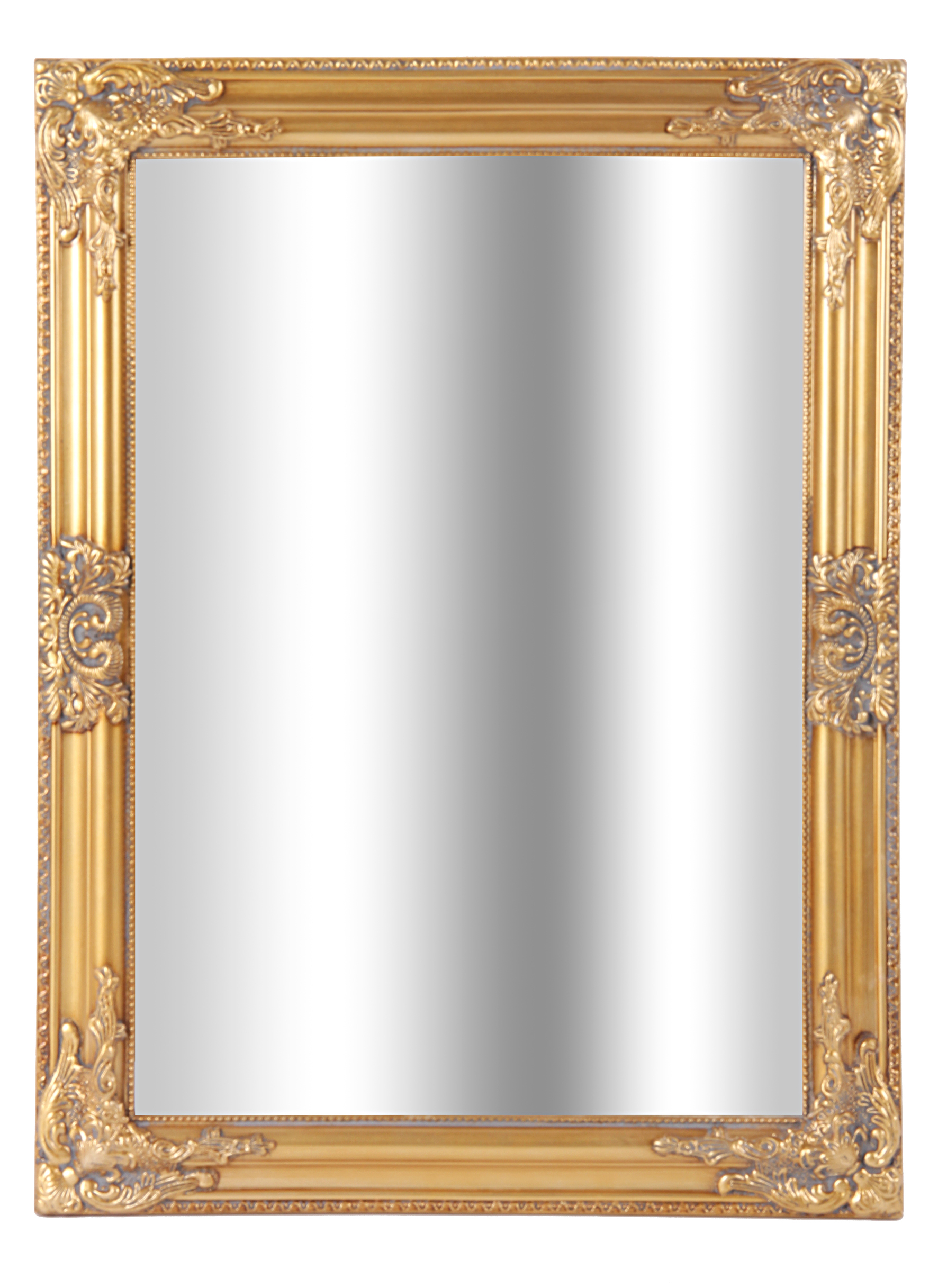 Зеркало Antique в деревянной раме с фацетом, 60 x 80 см, золото