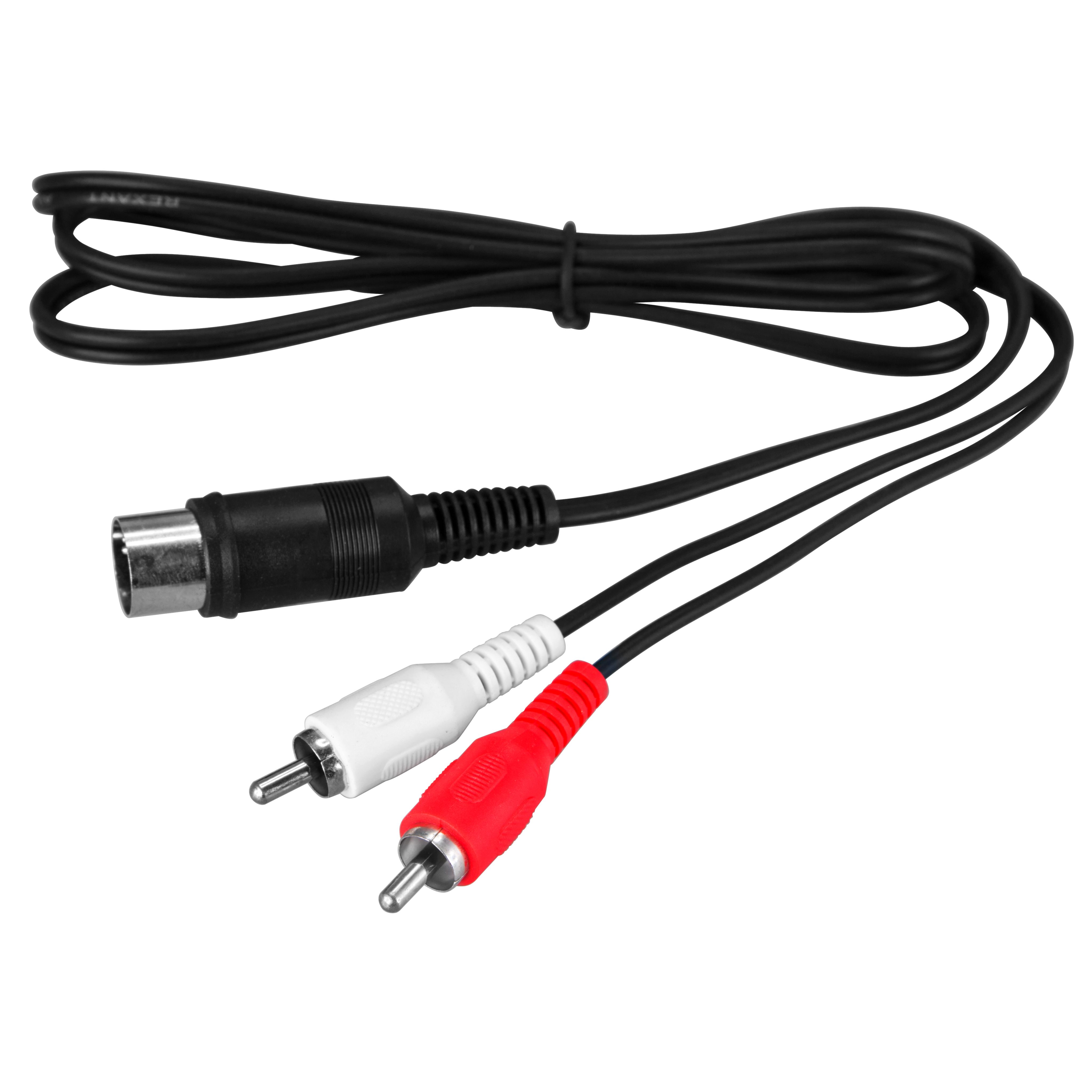 REXANT Аудиокабель 5-pin DIN/RCA, 1.2 м, черный